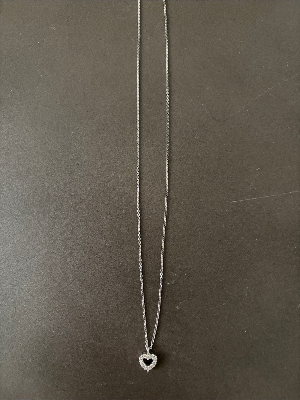 Heart Pendant Necklace in Silver - Women's Jewelry